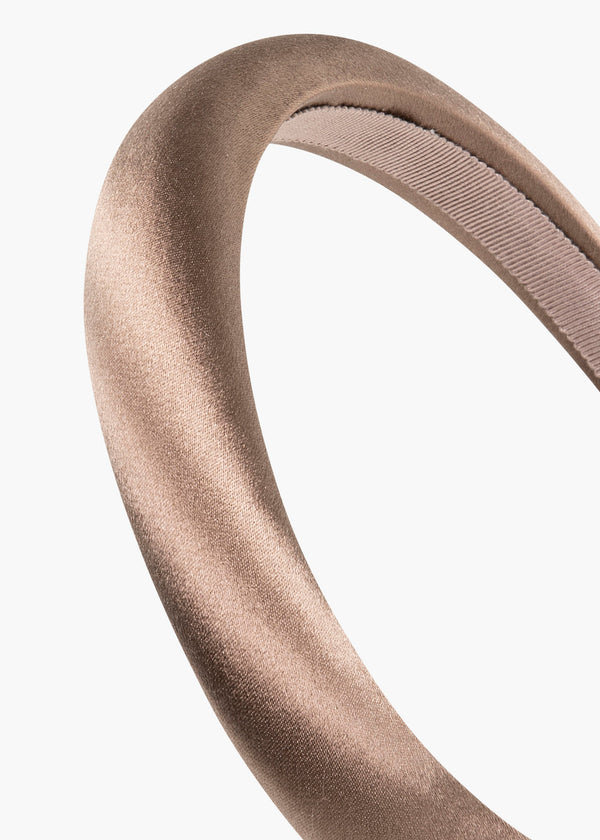 Jennifer Behr Tori Headband In Satin Cappuccino