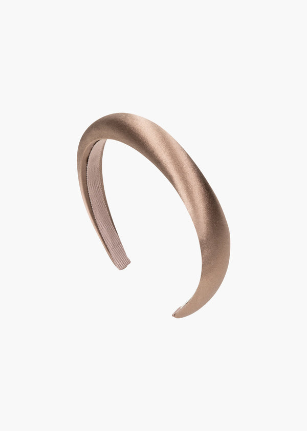 jennifer behr Tori Headband in Satin Cappuccino