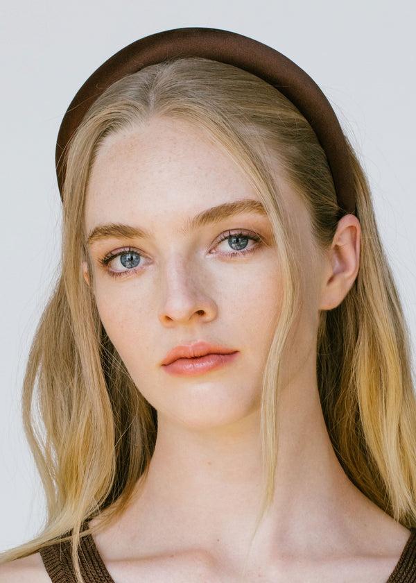 Jennifer Behr Tori Headband In Satin Espresso