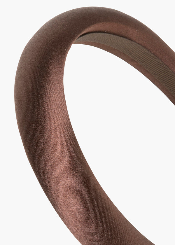 Jennifer Behr Tori Headband In Satin Espresso