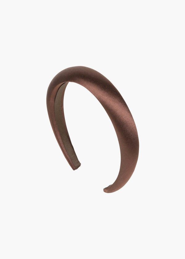 jennifer behr Tori Headband in Satin Espresso