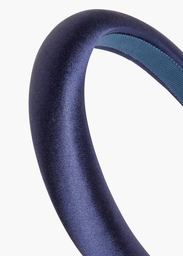 Jennifer Behr Tori Headband In Satin Navy