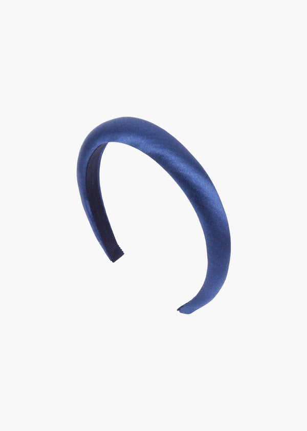 jennifer behr Tori Headband in Satin Navy