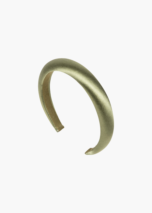 jennifer behr Tori Headband in Satin Olive