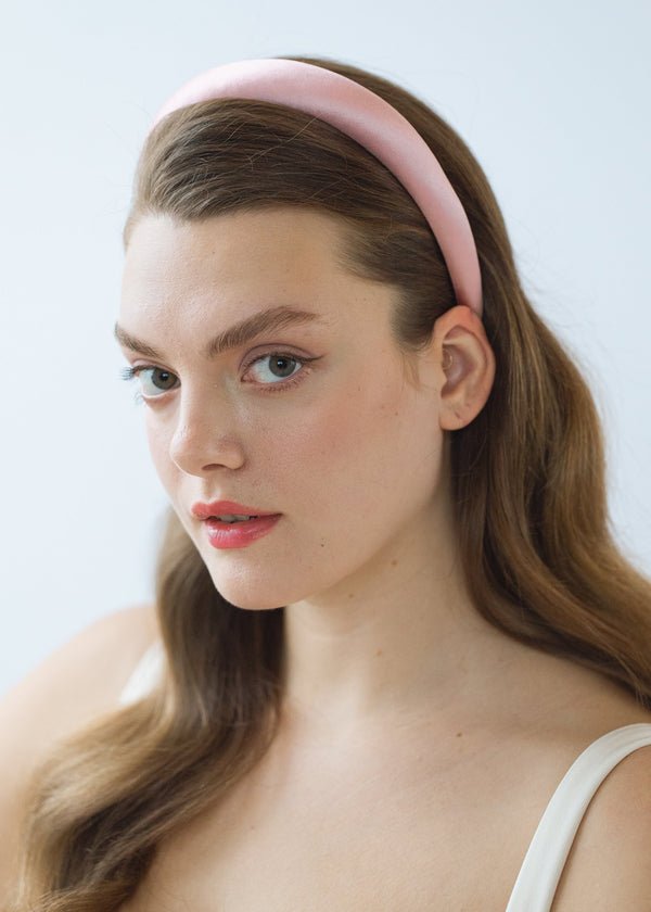 Jennifer Behr Tori Headband In Satin Peony