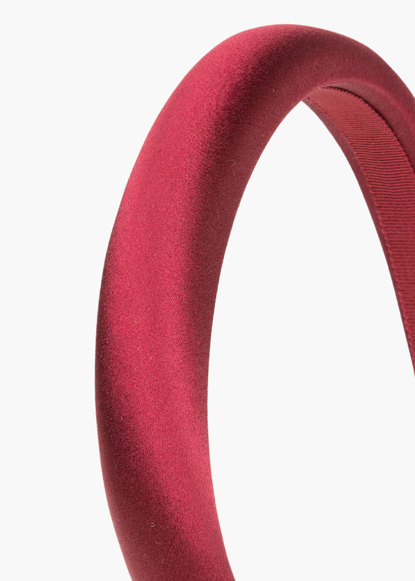 Jennifer Behr Tori Headband In Satin Pinot