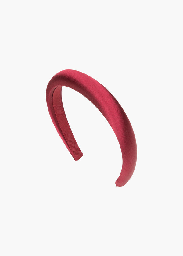jennifer behr Tori Headband in Satin Pinot