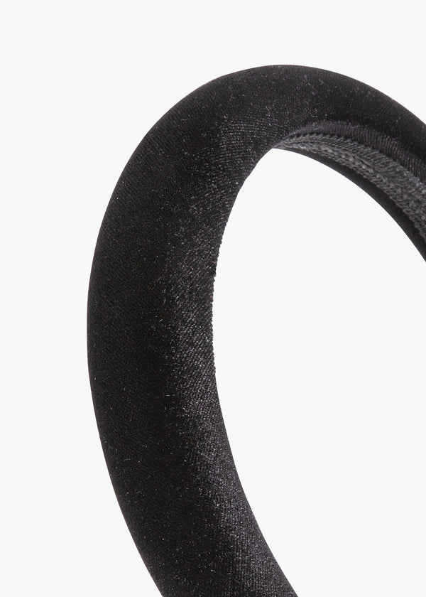 Jennifer Behr Tori Headband In Velvet Black