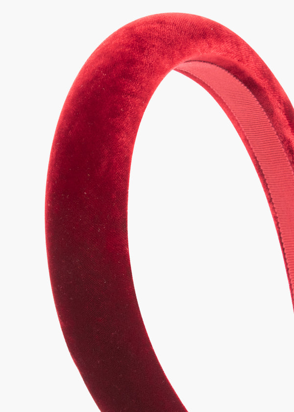 Jennifer Behr Tori Headband In Velvet Ruby