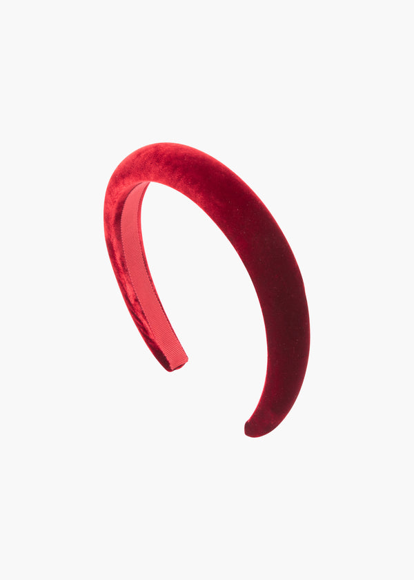 jennifer behr Tori Headband in Velvet Ruby