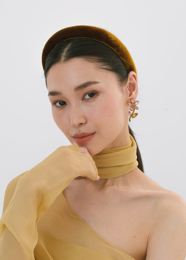 Jennifer Behr Tori Headband In Velvet Topaz