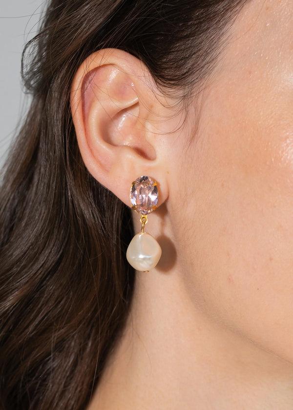 Jennifer Behr Tunis Earrings Antique Rose