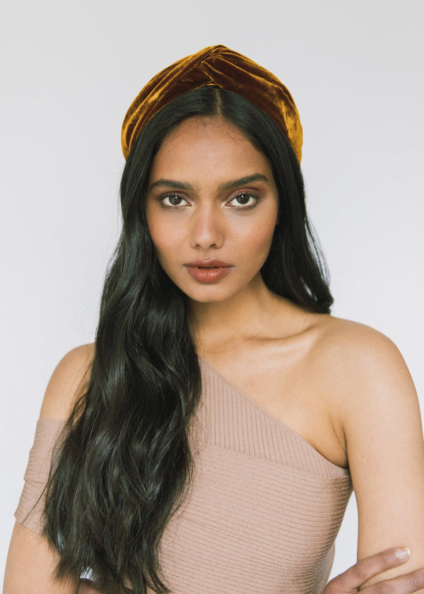 Jennifer Behr Twist Headband In Velvet Topaz