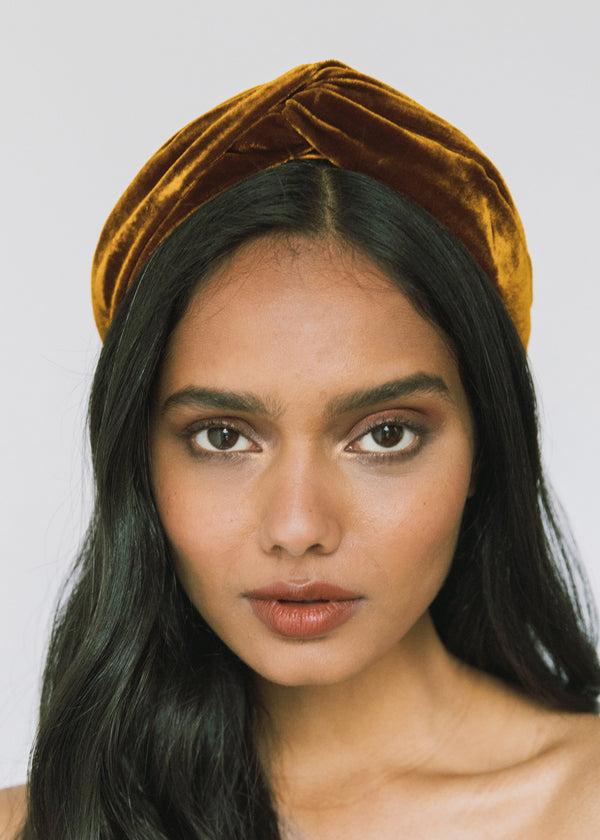 Jennifer Behr Twist Headband In Velvet Topaz