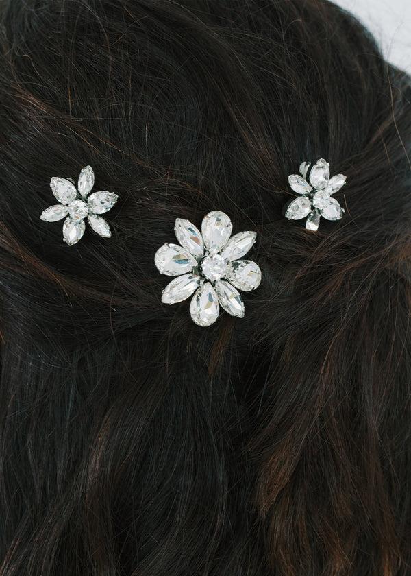 Jennifer Behr Vada Bobby Pin Set Crystal