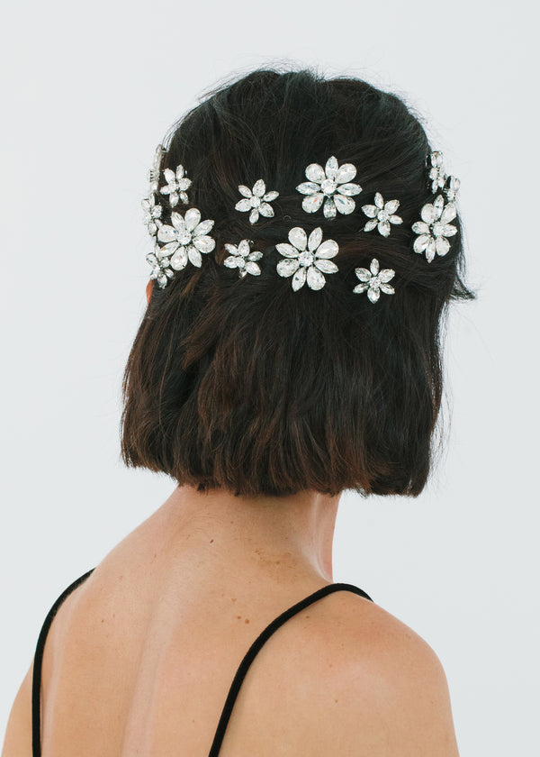 Jennifer Behr Vada Bobby Pin Set Crystal