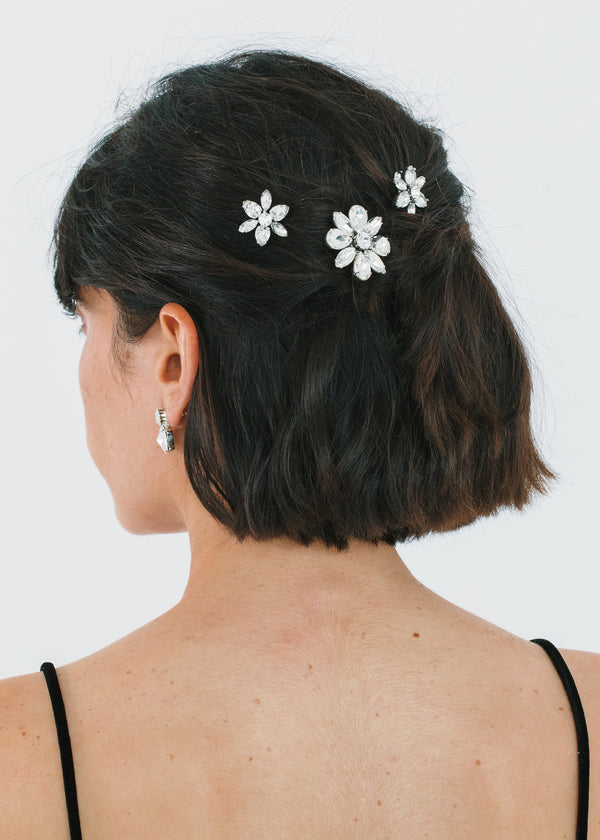 Jennifer Behr Vada Bobby Pin Set Crystal