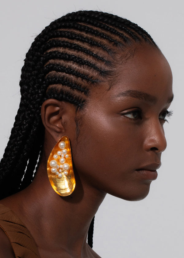 Jennifer Behr Varuna Earrings Pearl