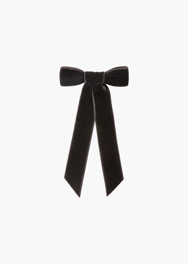 jennifer behr Velvet Bow Barrette Black