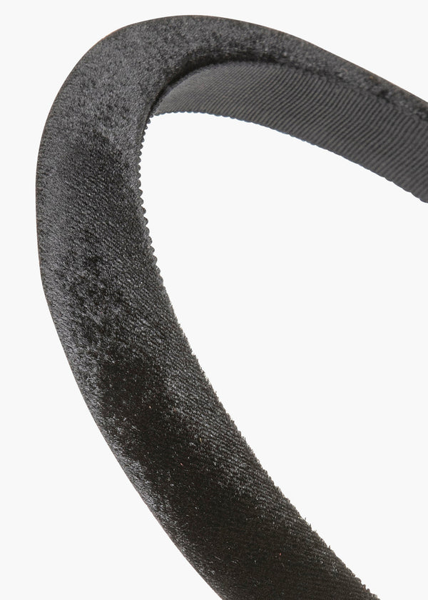 Jennifer Behr Velvet Tiana Headband Black