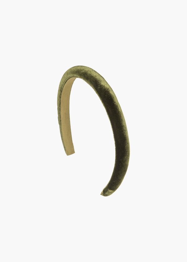 jennifer behr Velvet Tiana Headband Moss