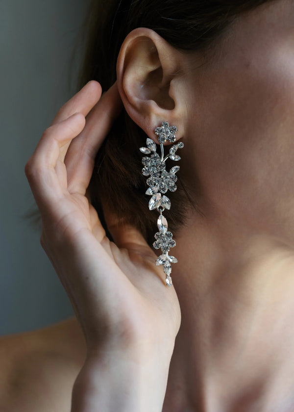 Jennifer Behr Verlee Earrings Crystal