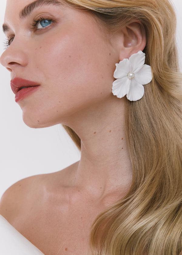 Jennifer Behr Verone Earrings Cream