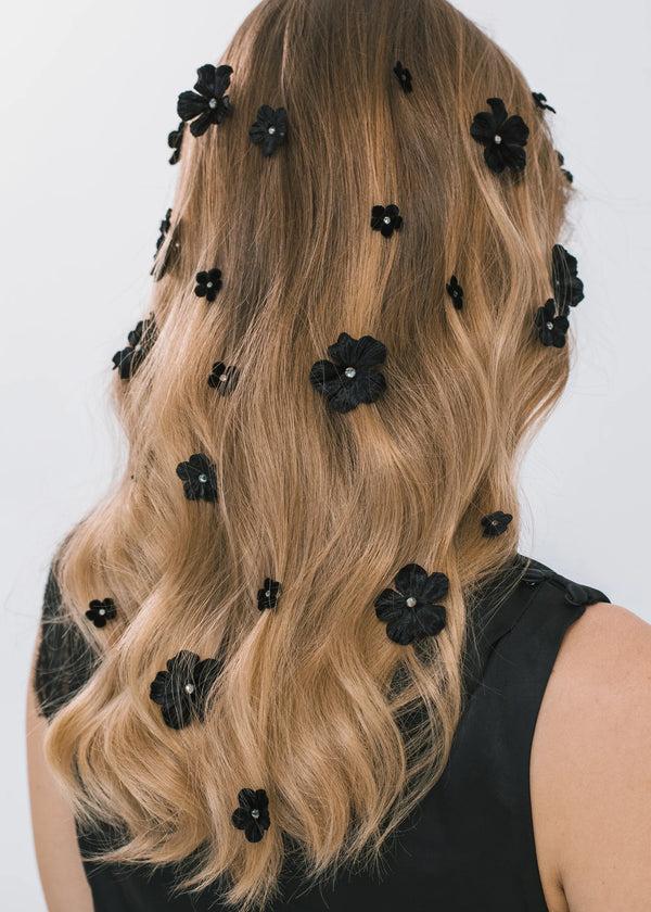 Jennifer Behr Viola Hair Magnet Set Crystal Black