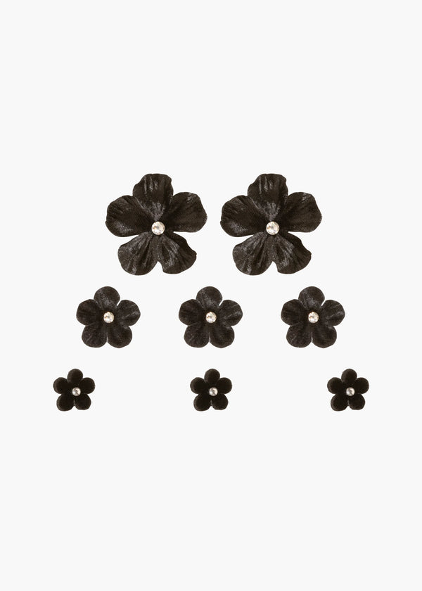 jennifer behr Viola Hair Magnet Set Crystal Black