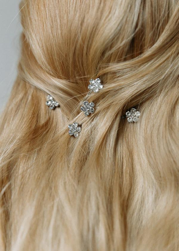 Jennifer Behr Violet Bobby Pin Set Crystal