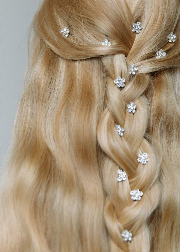 Jennifer Behr Violet Bobby Pin Set Crystal