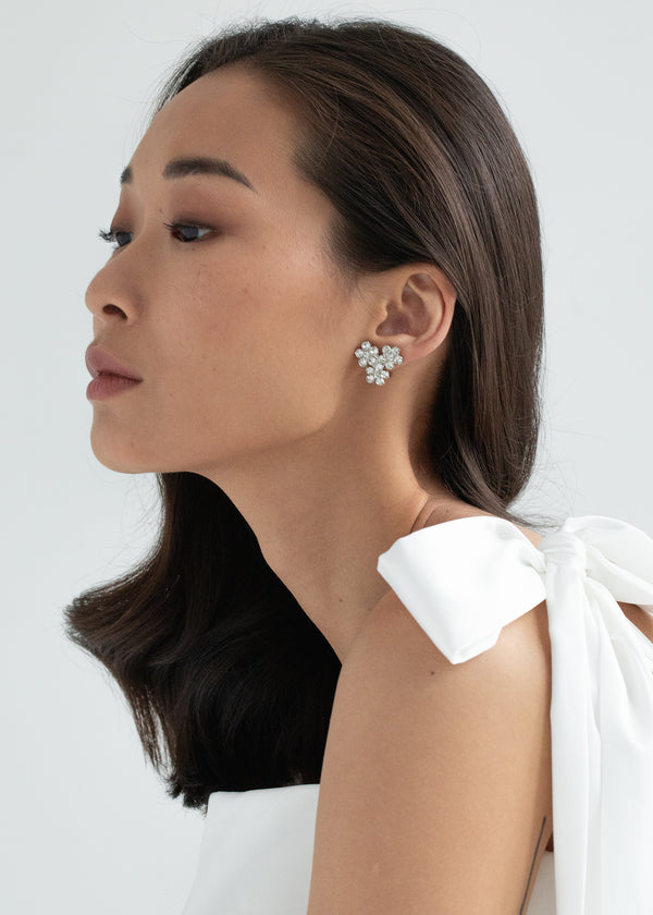 Jennifer Behr Violet Stud Earrings Crystal