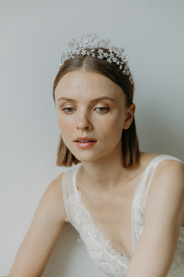 Jennifer Behr Violet Tiara Crystal