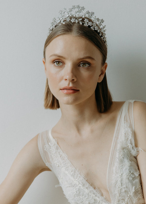 Jennifer Behr Violet Tiara Crystal