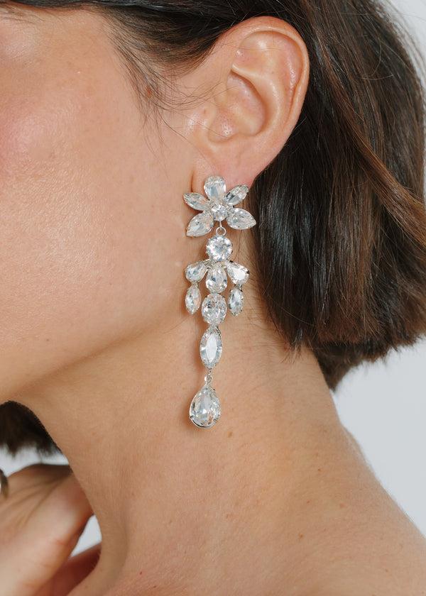 Jennifer Behr Violetta Earrings Crystal