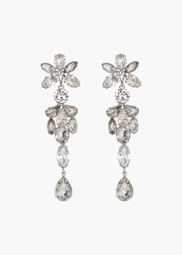jennifer behr Violetta Earrings Crystal