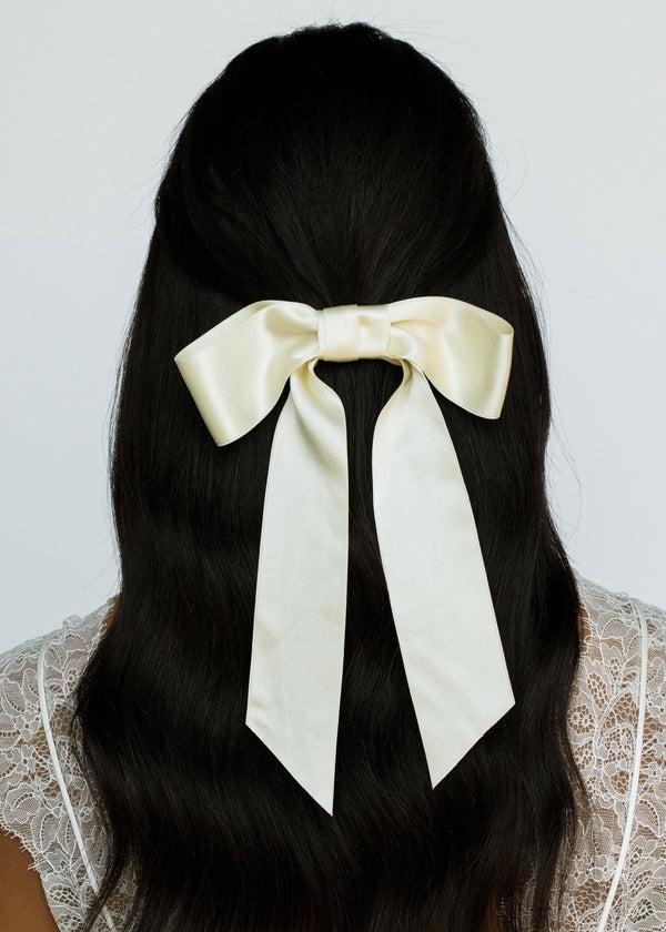 Jennifer Behr Virginia Bow Barrette Cream