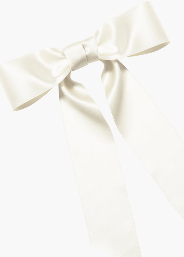 Jennifer Behr Virginia Bow Barrette Snow