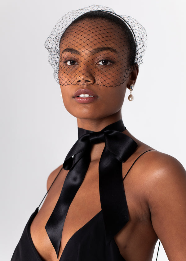 Jennifer Behr Voilette Headband Black