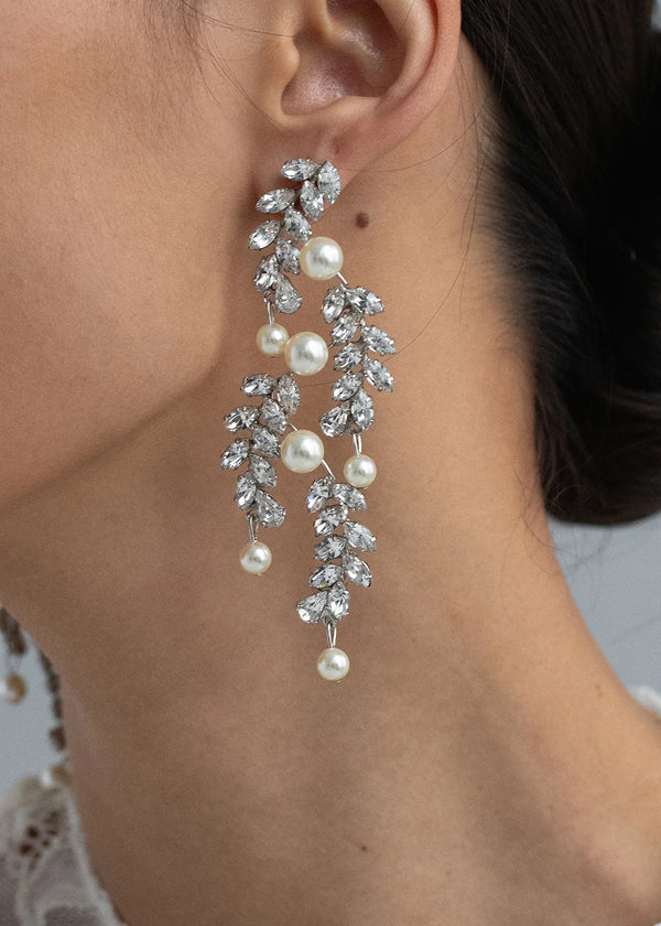 Jennifer Behr Wisteria Earrings Crystal