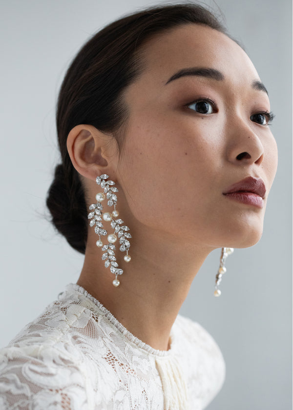 Jennifer Behr Wisteria Earrings Crystal