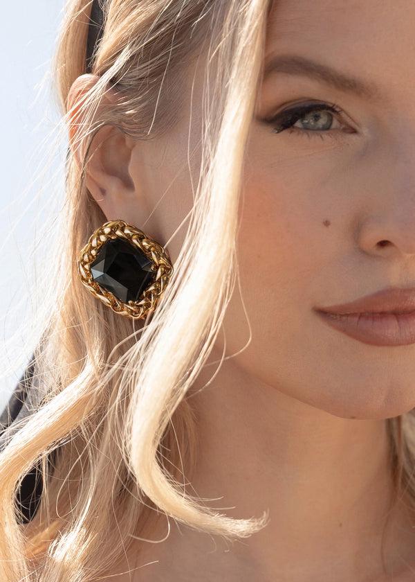 Jennifer Behr Jennifer Behr X Leonie Hanne Belle Stud Earrings Jet