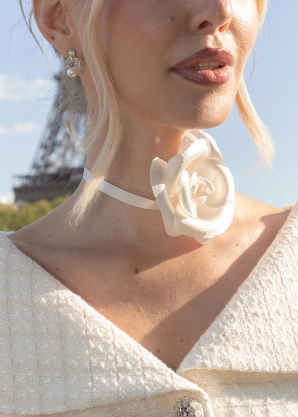 Jennifer Behr Jennifer Behr X Leonie Hanne Fleur Ribbon Tie Cream