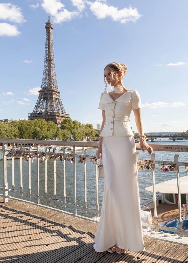 Jennifer Behr Jennifer Behr X Leonie Hanne Fleur Ribbon Tie Cream