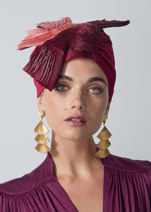 Jennifer Behr Jennifer Behr X New York Vintage Edie Turban Ruby