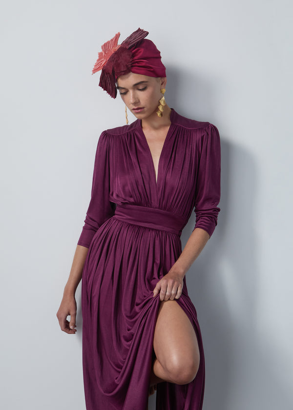 Jennifer Behr Jennifer Behr X New York Vintage Edie Turban Ruby