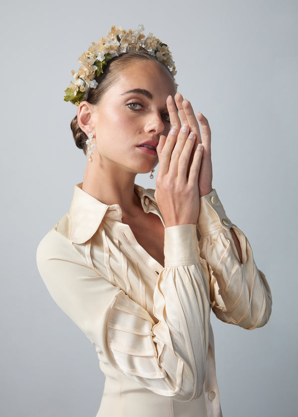 Jennifer Behr Jennifer Behr X New York Vintage Elena Headband Cream