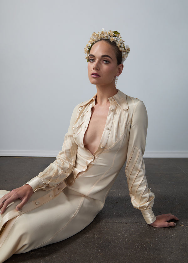 Jennifer Behr Jennifer Behr X New York Vintage Elena Headband Cream