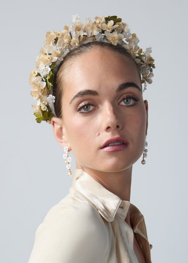 Jennifer Behr Jennifer Behr X New York Vintage Elena Headband Cream