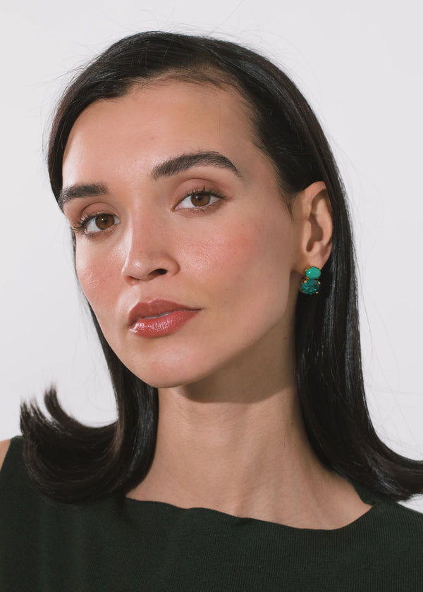 Jennifer Behr Yvette Earrings Malachite